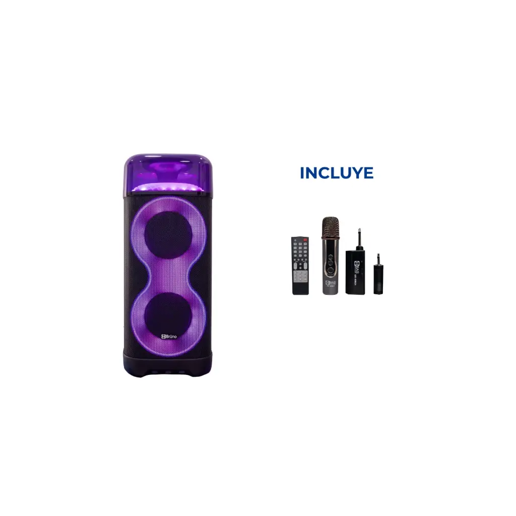 OFERTA JUNIO 2026 - Parlante Bluetooth Bruno BR-665 40W + Microfono Bruno BR-WM24