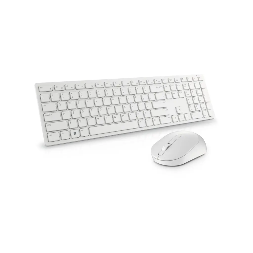 Kit de Teclado y Mouse Inalambrico Dell KM5221W Blanco Español