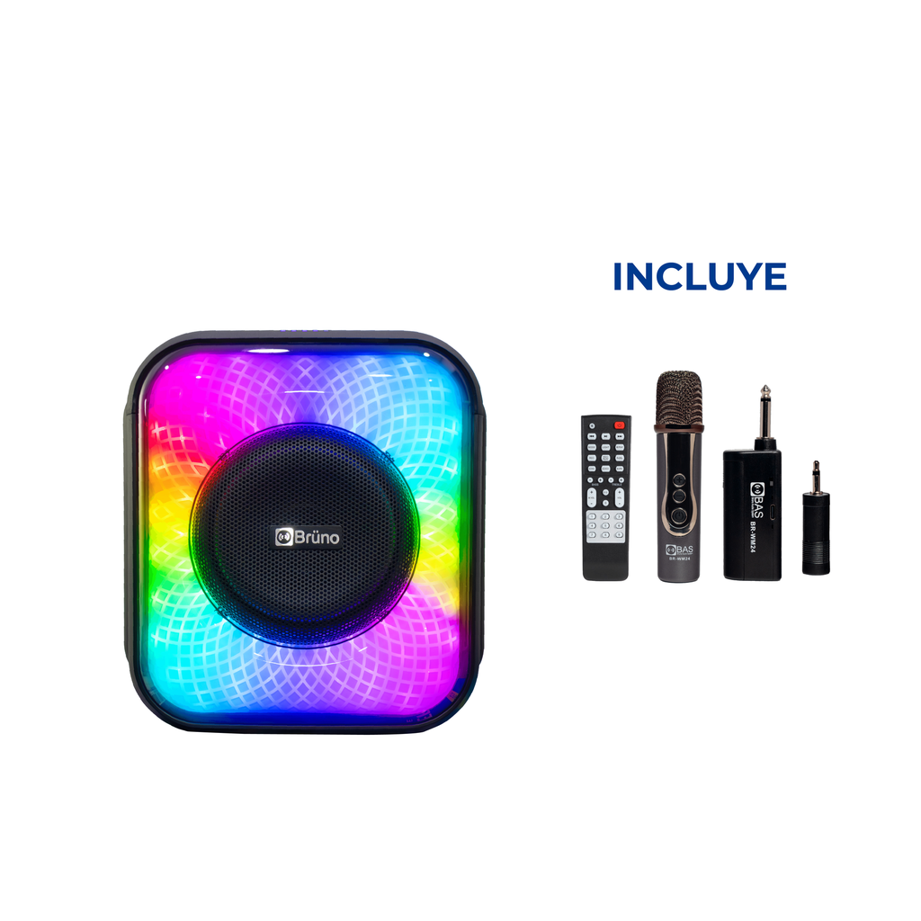 OFERTA JULIO 2026 - Parlante Bluetooth Bruno BR-662 40W + Microfono Bruno BR-WM24