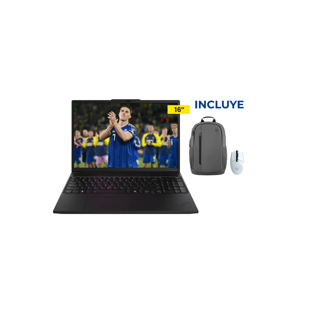 OFERTA JULIO 2026 - Laptop Lenovo P16S G3 Ultra 7-155H 16GB 512GB SSD + Mouse Logitech G305 + Mochila Dell Ecoloop YH3HC Gris