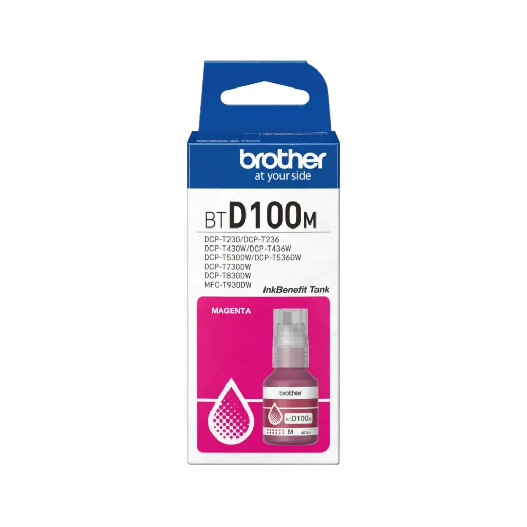 Bote de Tinta Brother BTD100 Magenta para MINI21TH