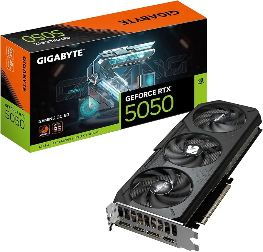 Tarjeta de Video PCIE 8GB GIGABYTE RTX 5050 DDR6 GV-N5050GAMINGOC-8GD