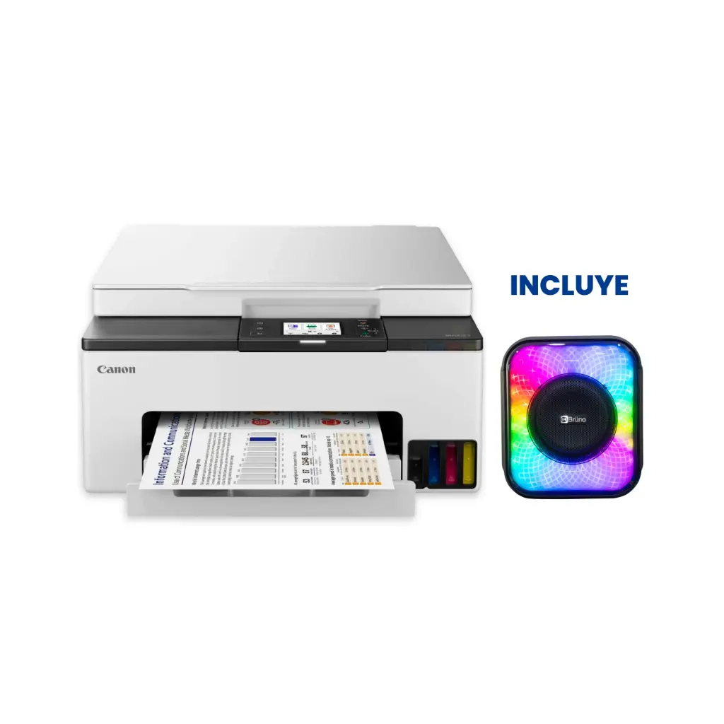 OFERTA AGOSTO 2026 - Impresora Canon Maxify GX1010 + Parlante BT Bruno BR-662