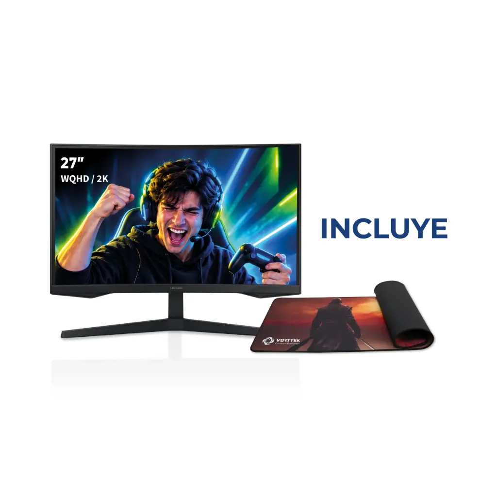 Monitor LED 27" Gamer Samsung Odyssey G5 Curvo | QHD/2K 165Hz 1ms (1xHDMI/1xDP) LS27CG552ENXZA + Mousepad
