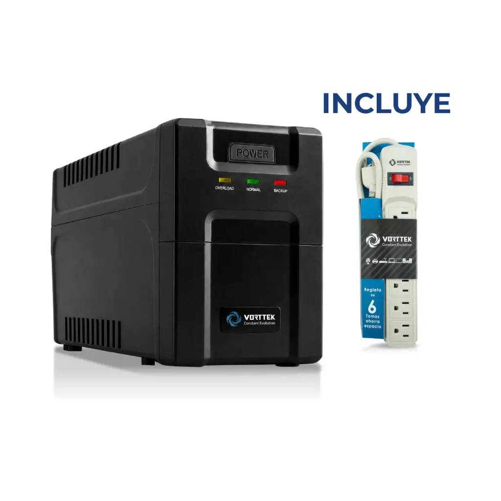 UPS Vorttek VK1200 1200VA / 720W 6 Salidas + Regletas