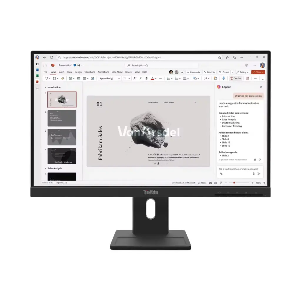Monitor LED 22" Lenovo ThinkVision E22-40 | FHD 100Hz 4ms | HDMI/VGA/DP D25215FL0
