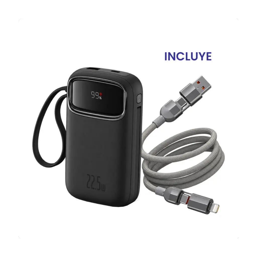 Power Bank Baseus 3A 20000mAh P10055002113-00 Negro + Cable USB