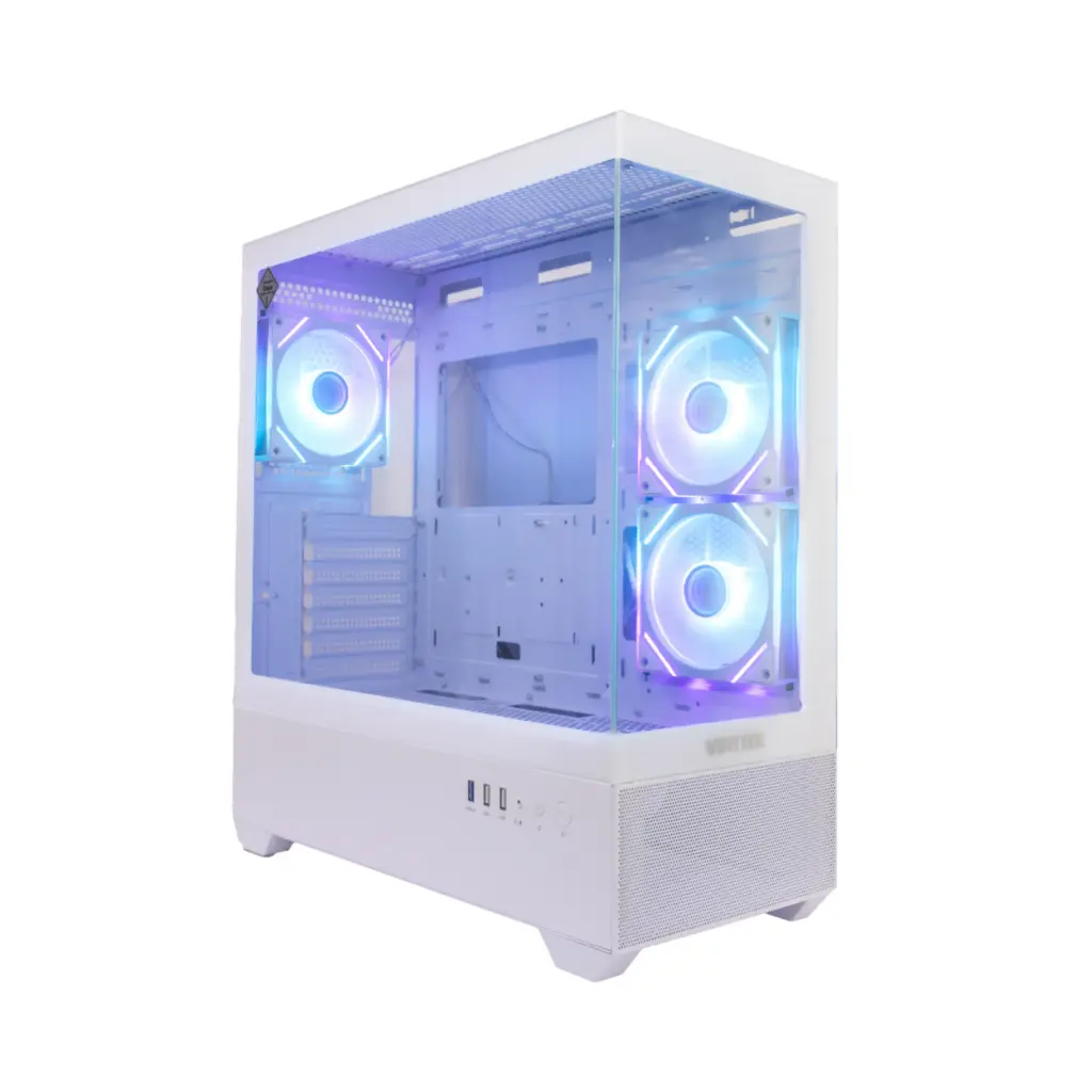Computadora de Escritorio Vorttek GlacierSteel Gaming | Intel Core i5-14400 | 16GB RAM | SSD 1TB | W11 Pro