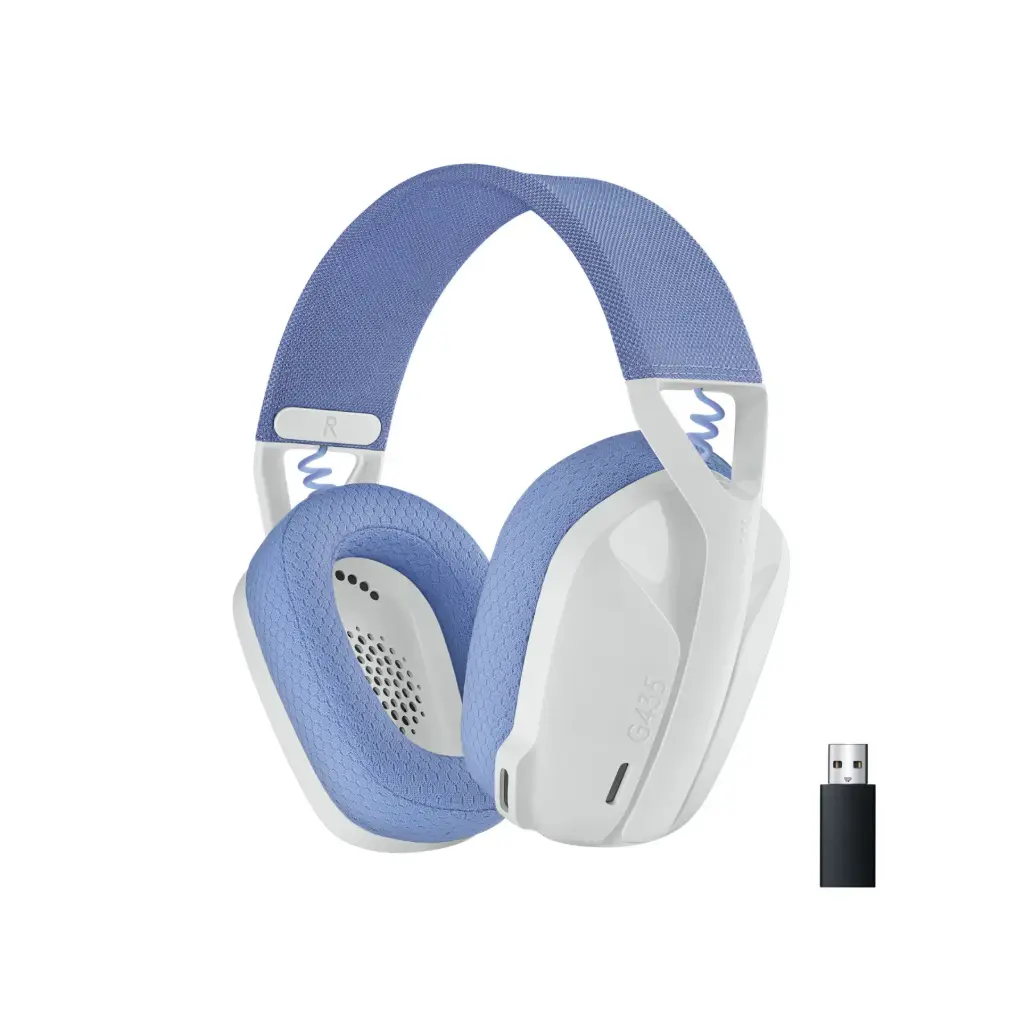 Audifono C/Microfono Inalambrico Logitech G435 Blanco/Azul 981-001073