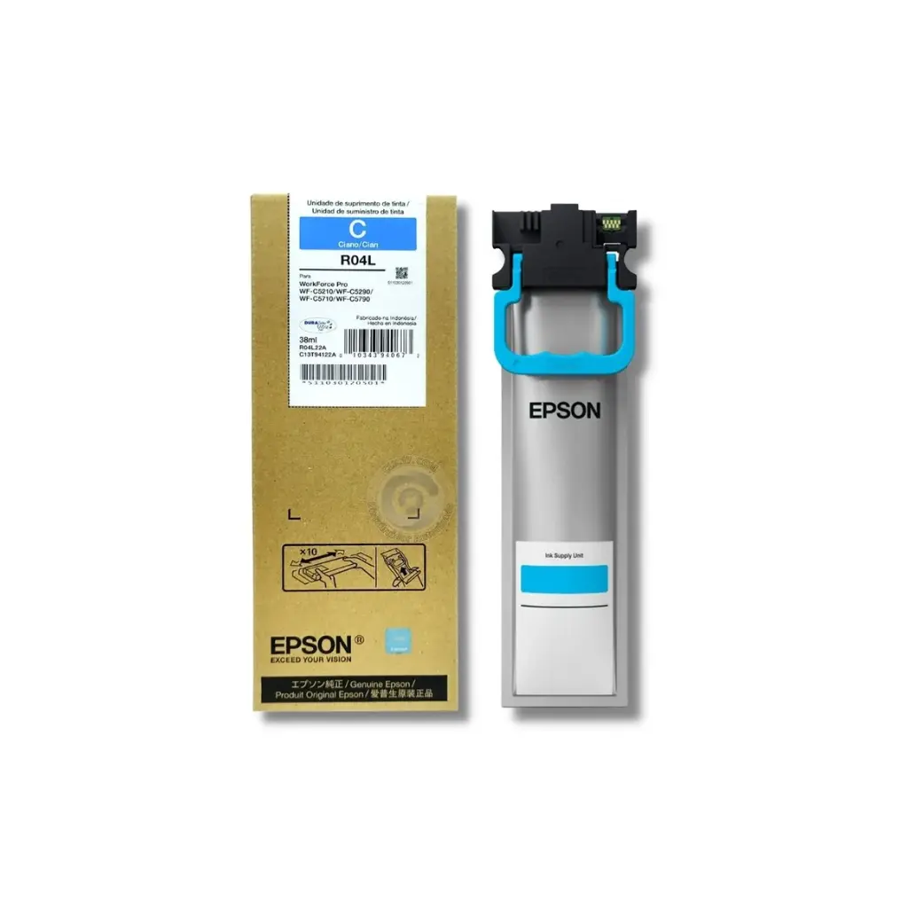 Bolsa de Tinta Epson T941 Cyan R04L Durabrite WF-C5790 38ML N/D