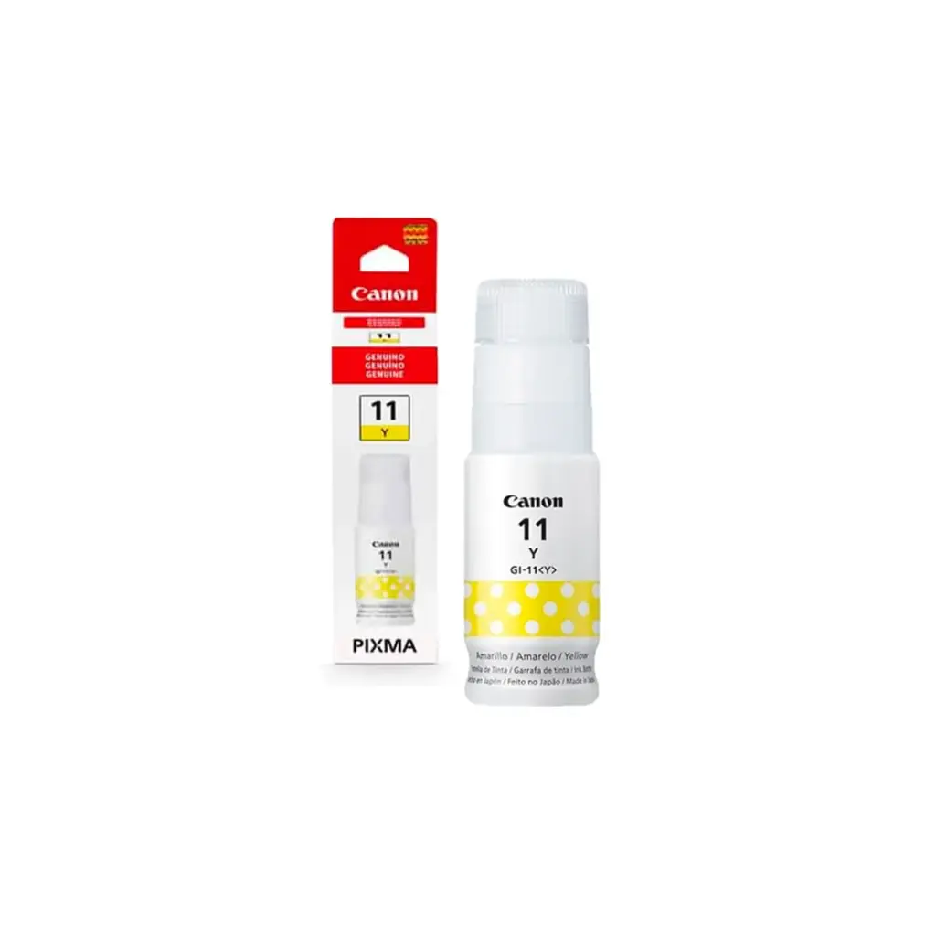 Bote de Tinta Original Canon GI-11 Amarillo 70ML G2160/G3160 Compatible con GI-20 G3270