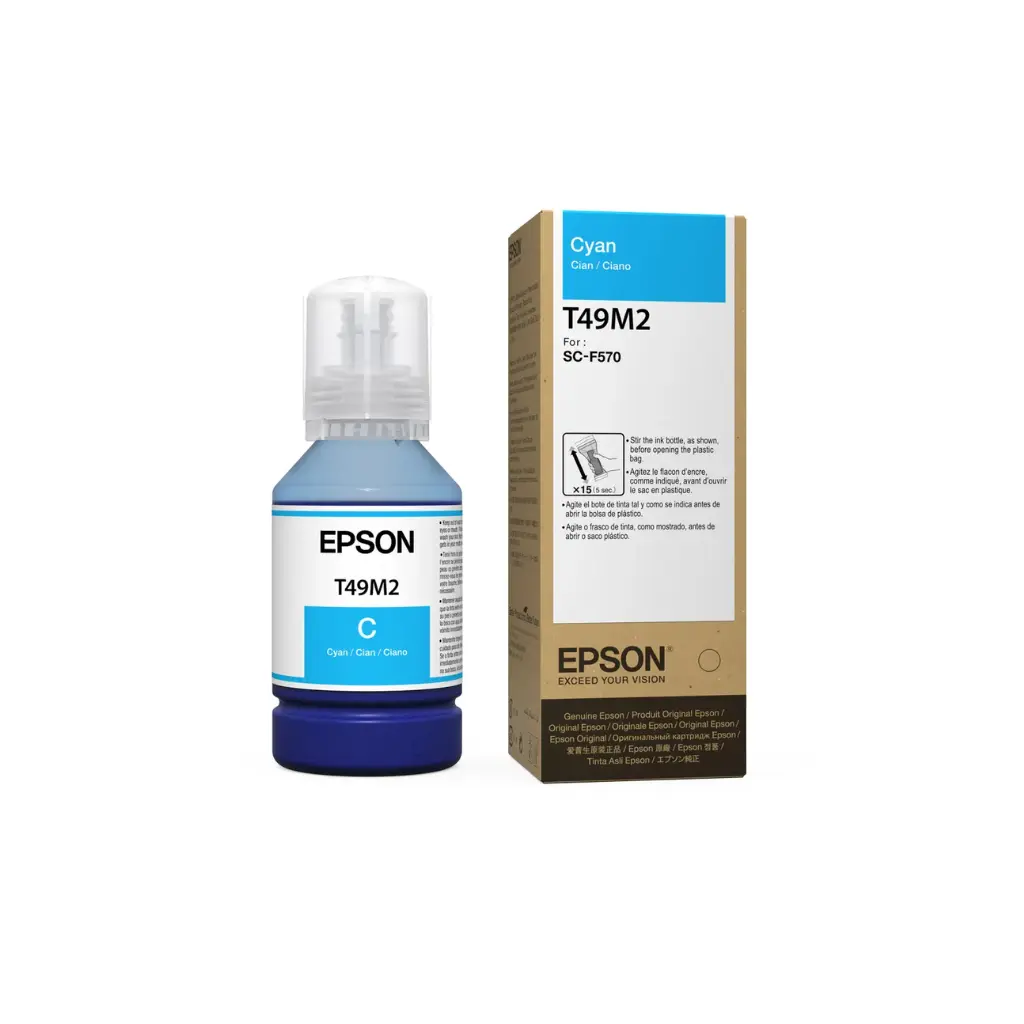 Bote de Tinta Epson Cyan Sublimacion T49M2 F170 140ML