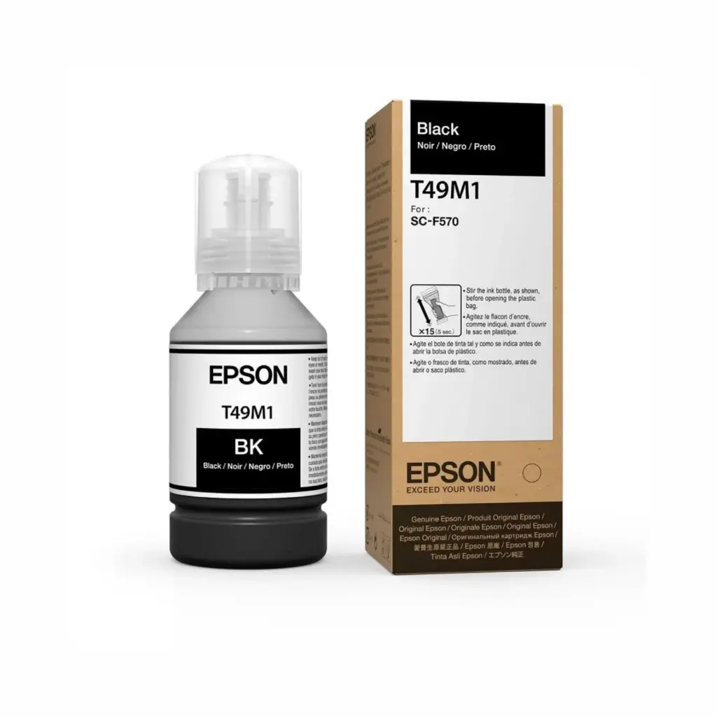 Bote de Tinta Epson Negro Sublimacion T49M1 F170 140ML