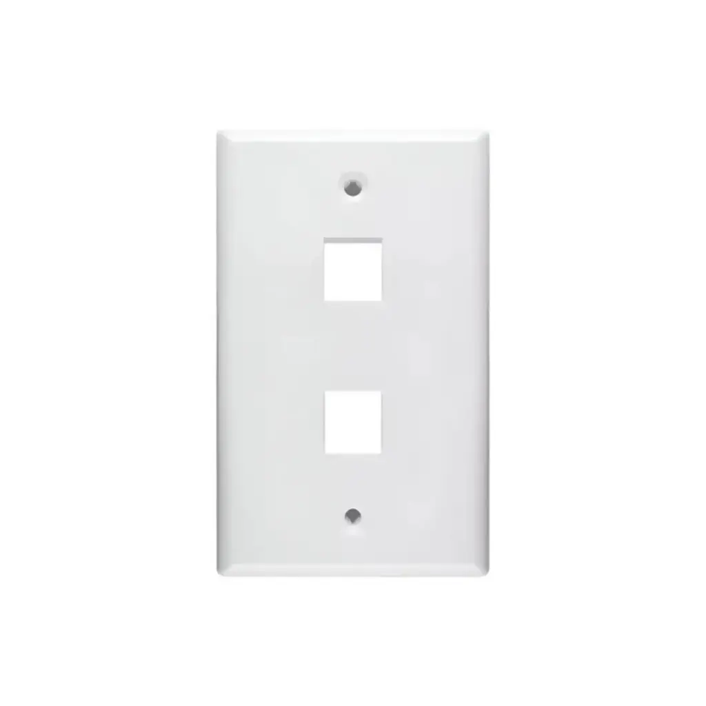 Face Plate Blanco de 2 Puerto Generico