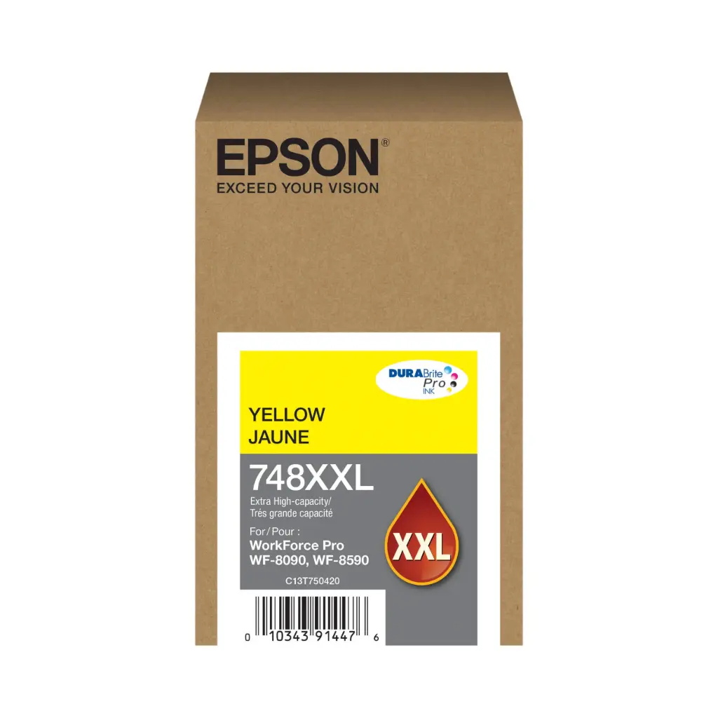 Cartucho Original Epson 748XXL420 Amarillo C6590 7,000Paginas rendimiento