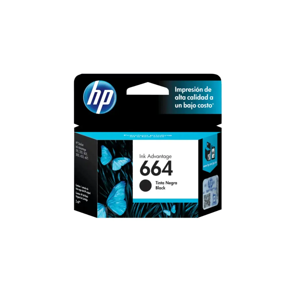Cartucho Original HP 664 Negro F6V29AL N/D