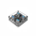 HUB USB 3.0 4 Puertos Cubo Orico MH4U-U3-03-CR-BP Transparente