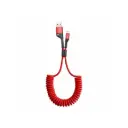 Cable USB a Lightning Baseus CALSR-09 Rojo Espiral