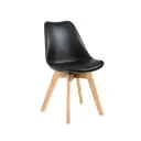 Silla de Espera base PVC Patas de Madera Negra