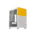 Case P/Computadora WJCOOLMAN Linglong Sin Fuente / No Ventiladora Blanco/Amarillo LIQUIDACION 