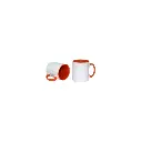 Sub/Taza de Ceramica para Sublimacion Spectra Blanca 10oz Fondo Naranja SP10T-02