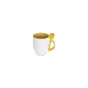 Sub/Taza de Ceramica para Sublimacion Spectra Blanca 11oz/330ml Fondo Amarillo + Cuchara SP11S-01