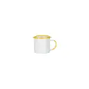 Sub/Taza de Metal para Sublimacion Spectra Blanca 12oz/360ml Detalle Amarillo SP04T-YL