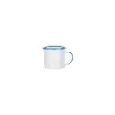Sub/Taza de Metal para Sublimacion Spectra Blanca 12oz/360ml Detalle Ligth Azul SP04T-LB