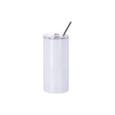 Sub/Vaso para Sublimacion Spectra Blanco 16oz/480ml + Tapa con Pajilla SP37W