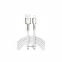 Cable USB a Lightning Baseus Cafule Series Metal CALJK-B02 2m Blanco