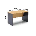 Escritorio para Oficina Bruno BR-D0412 1200 x 600 x 750 Beige / Gris