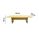 Mesa de Conferencia Bruno BR-C2401 2400 x 1200 x 750MM Beige