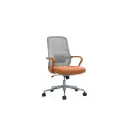 Silla para Oficina Semi Ejecutiva B-202 Naranja/Gris