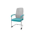 Silla de Espera Semi Ejecutiva D-202 Azul/Gris