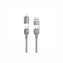 Cable USB-A/USB-C a Lightning/USB-C 4 en 1 Wekome WDC-48 240W 1m Gris