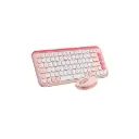 Kit de Teclado y Mouse Inalambrico / Bluetooth Logitech Pop Icon 920-013053 Español Rosado