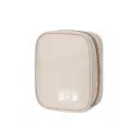 Estuche Organizador de Cables y Cargadores Beige