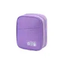 Estuche Organizador de Cables y Cargadores Morado